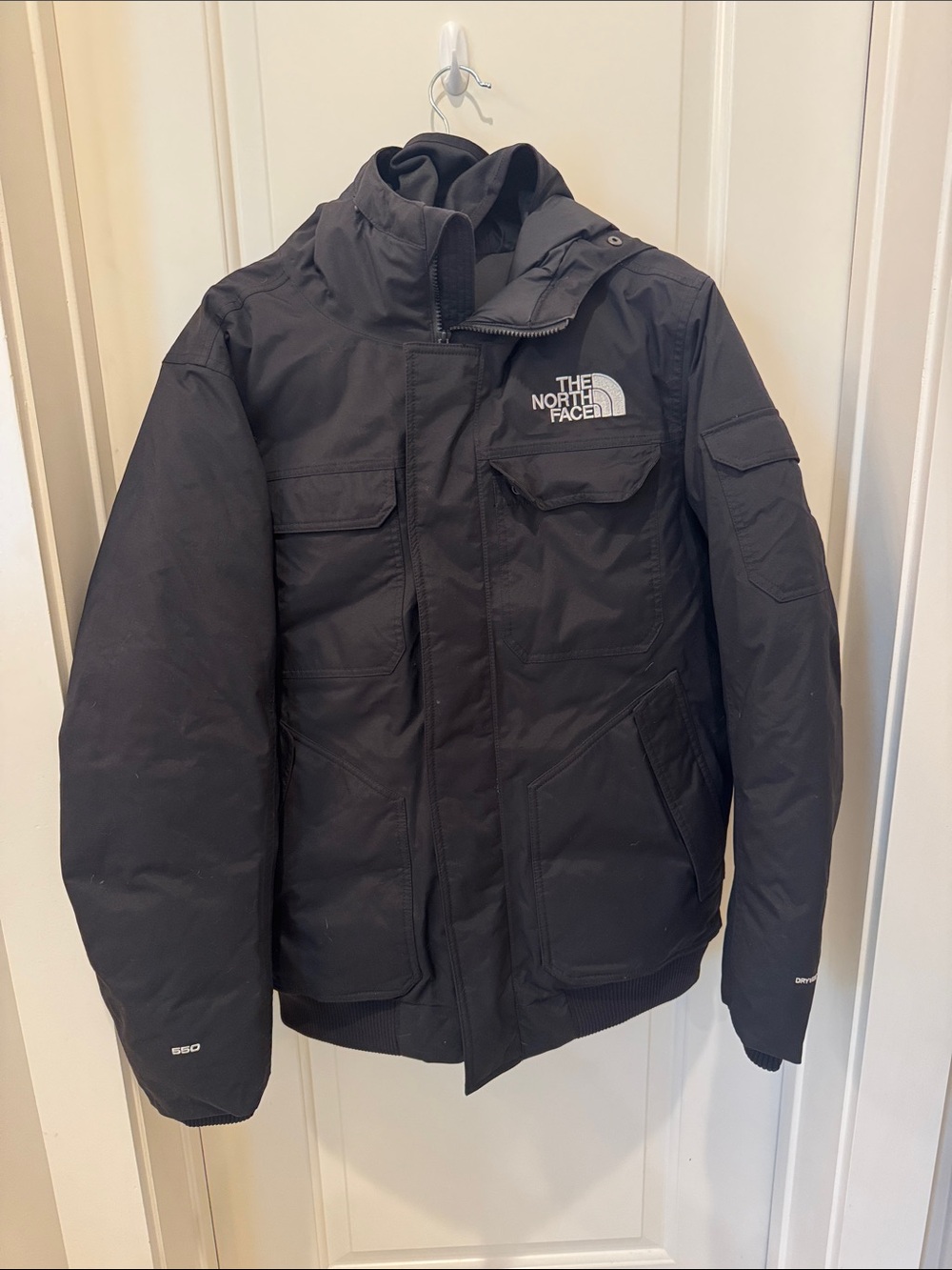 M The North Face Black Men's Hooded Puffer Jacket ski snowboarding winter coat